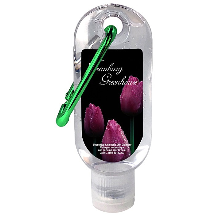 Custom Hand Sanitizer with Carabiner - 1.9 oz