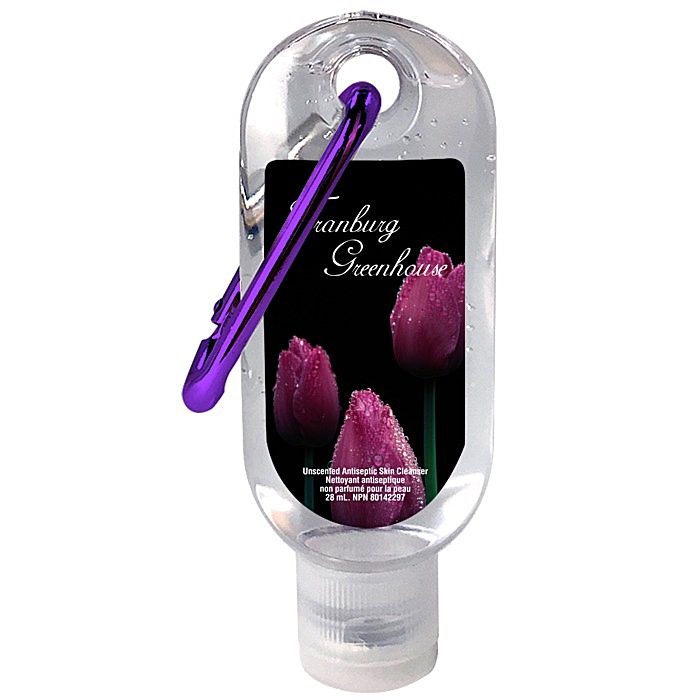 Custom Hand Sanitizer with Carabiner - 1.9 oz