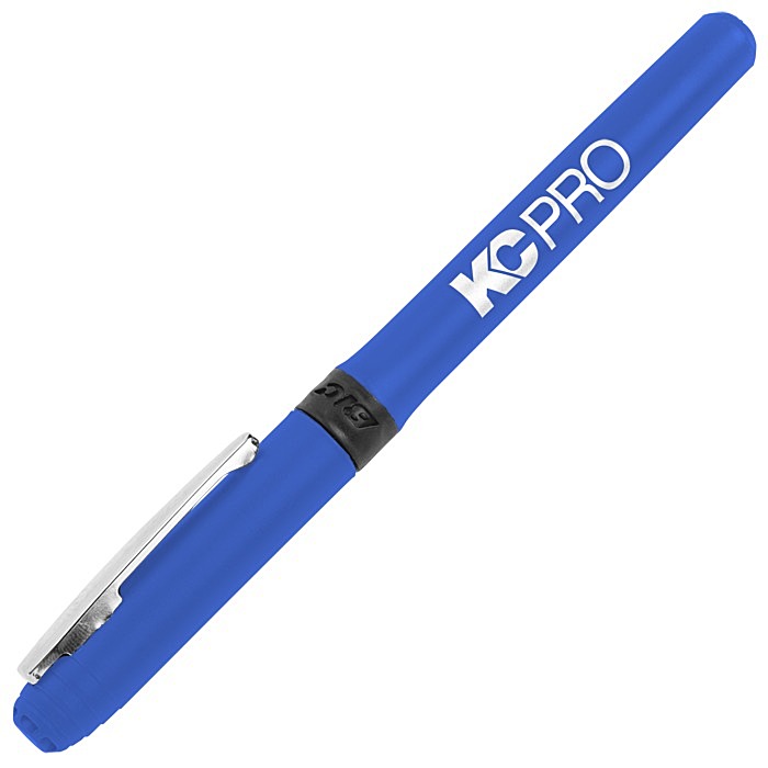 Custom Bic Grip Rollerball Pen - Nickel