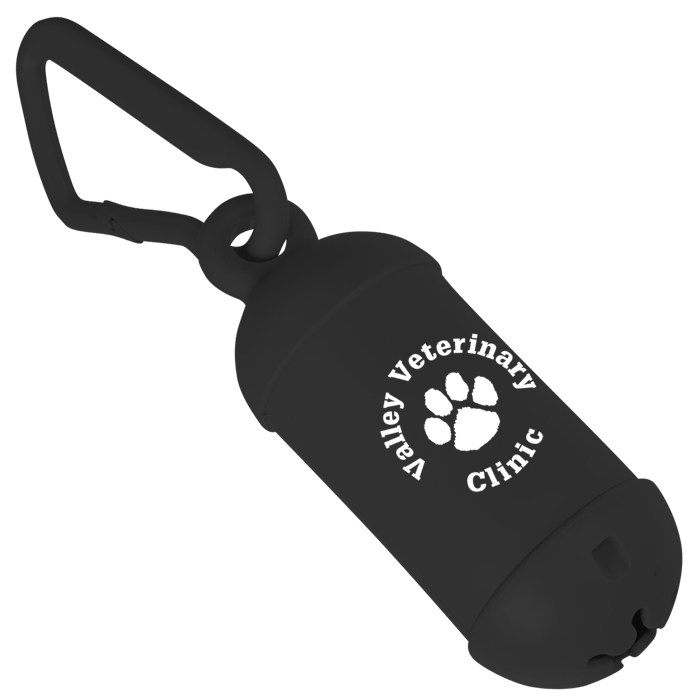 Custom Bag Dispenser with Carabiner - Opaque