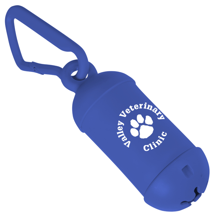 Custom Bag Dispenser with Carabiner - Opaque