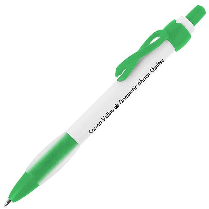 Custom Ribbon Clip Grip Pen