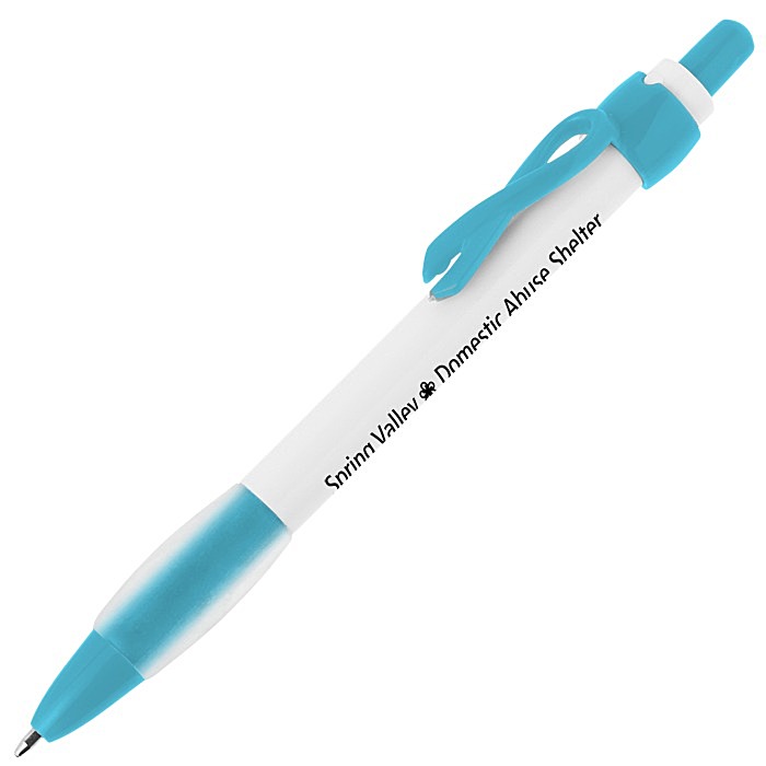 Custom Ribbon Clip Grip Pen