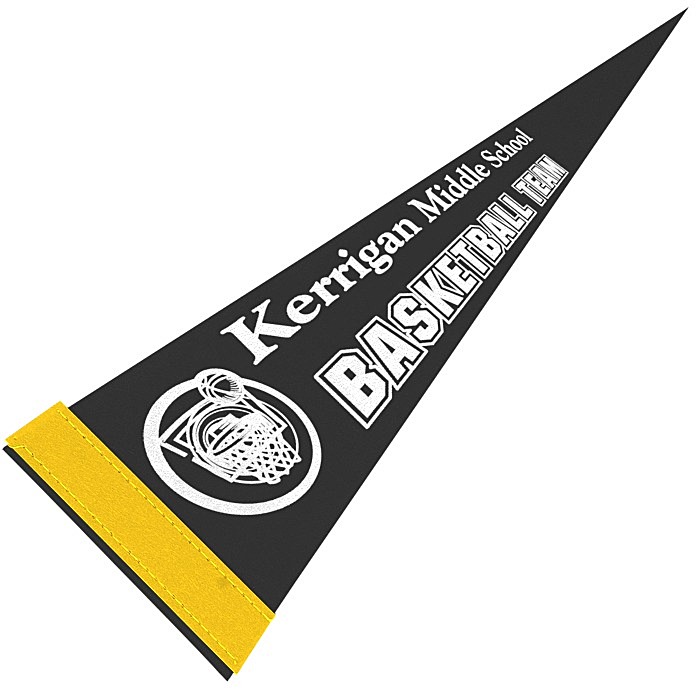 Custom Pennant 5 inches x 12 inches - Colours