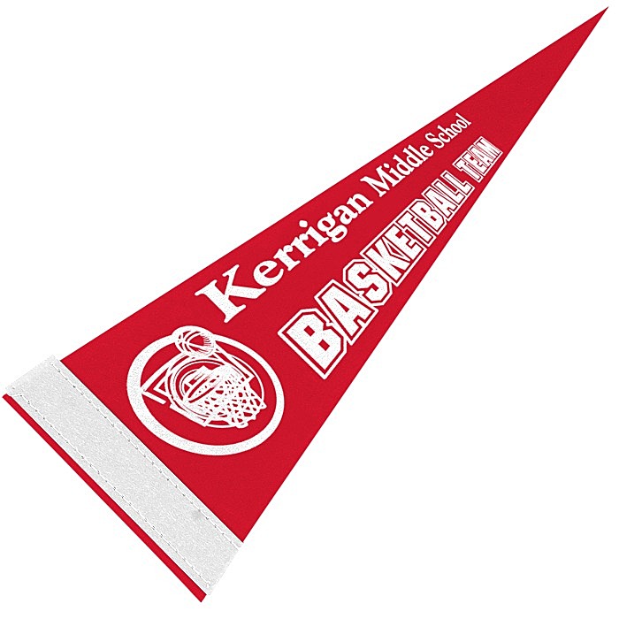 Custom Pennant 5 inches x 12 inches - Colours