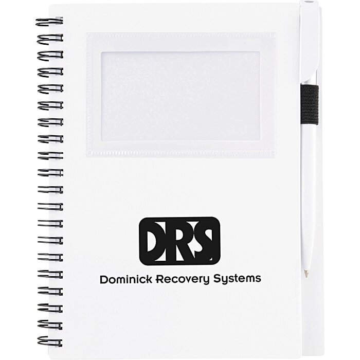 Custom Business Card Notebook with Pen - Opaque