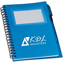 Custom Business Card Notebook with Pen - Translucent