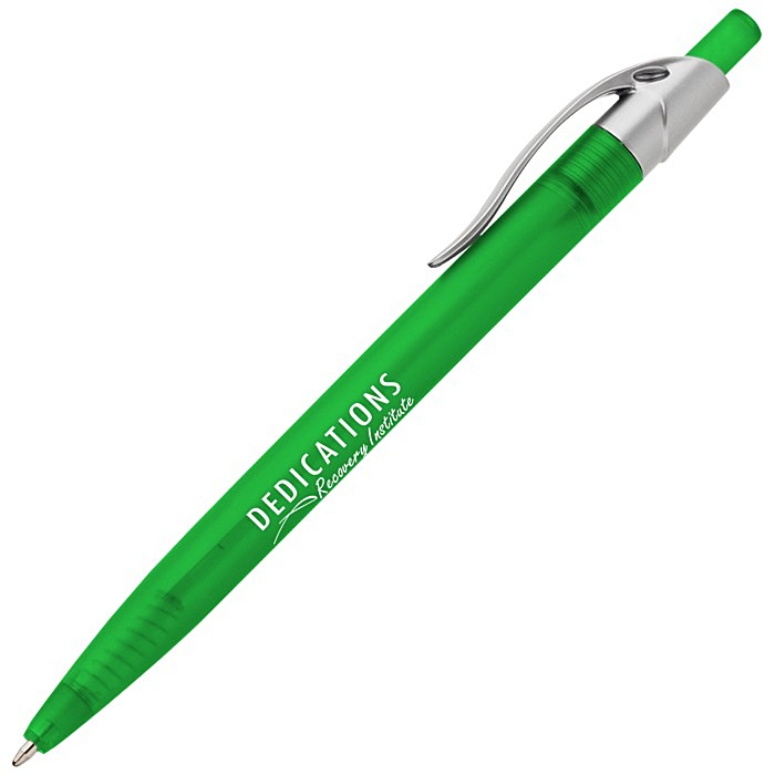Custom Simplistic Pen - Translucent - Silver
