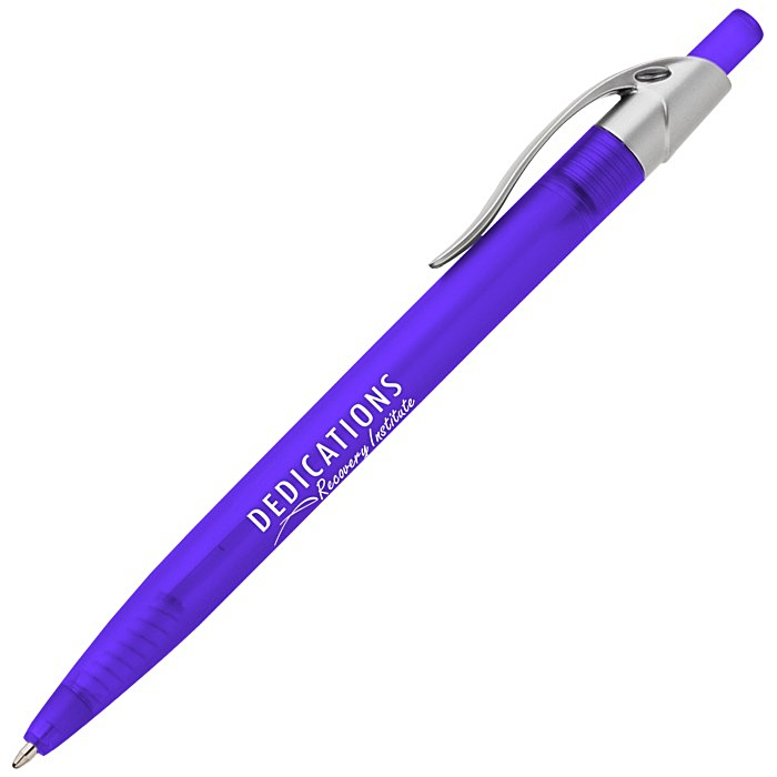 Custom Simplistic Pen - Translucent - Silver