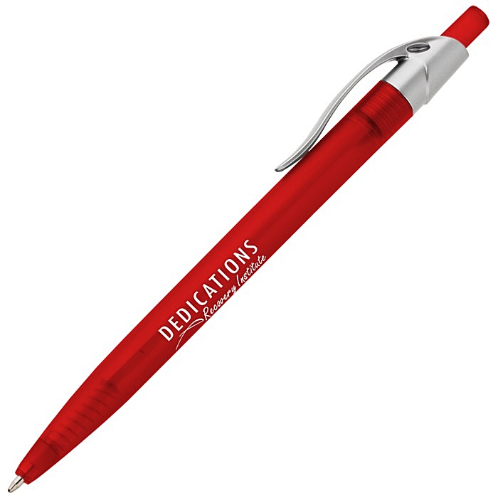 Custom Simplistic Pen - Translucent - Silver