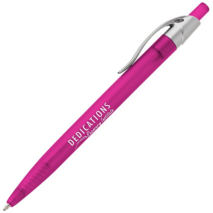 Custom Simplistic Pen - Translucent - Silver