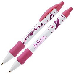 Custom Widebody Pen with Colour Grip - Pink Ribbon