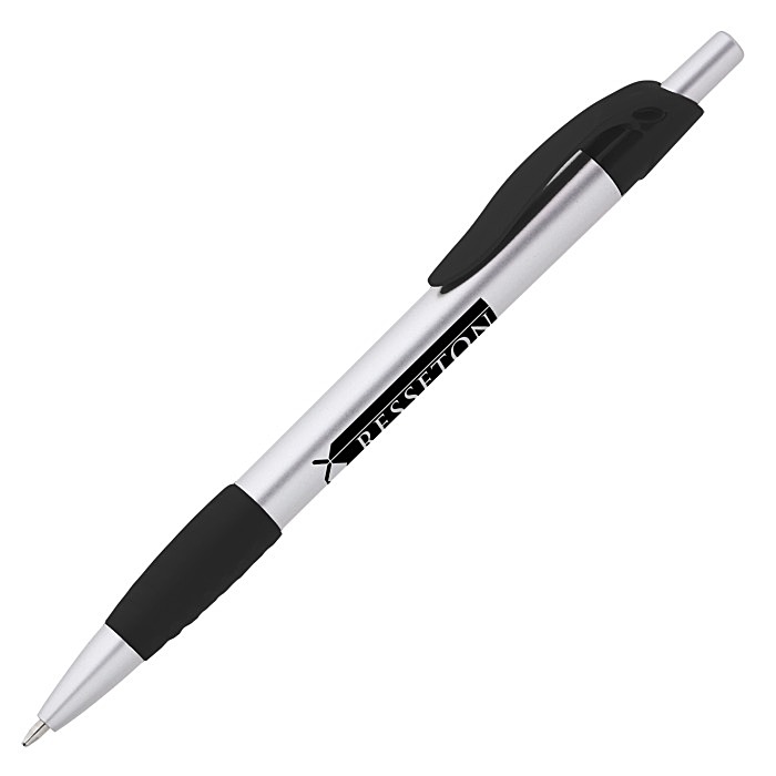 Custom Simplistic Grip Pen - Silver