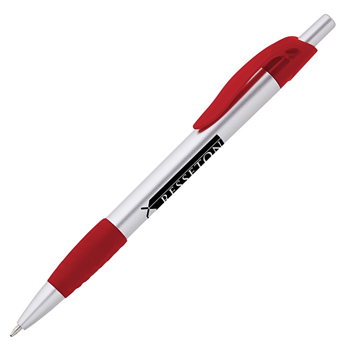 Custom Simplistic Grip Pen - Silver