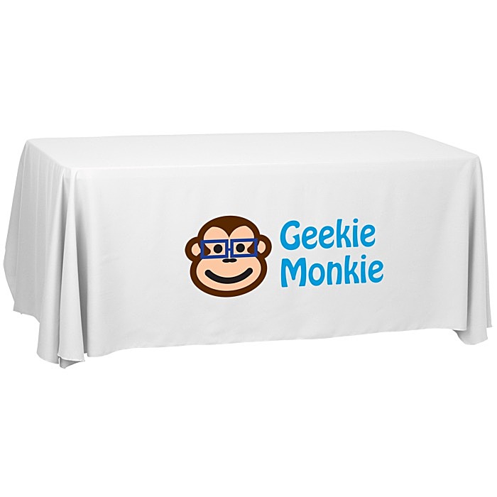 Custom Serged Open-Back Polyester Table Throw - 6 feet