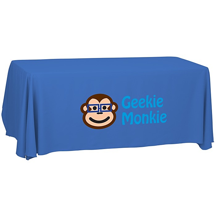 Custom Serged Open-Back Polyester Table Throw - 6 feet