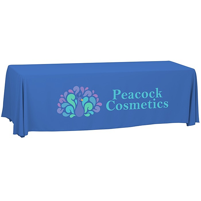 Custom Serged Open-Back Polyester Table Throw - 8 feet