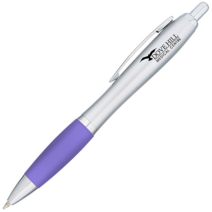 Custom Curvy Pen - Silver Fresh