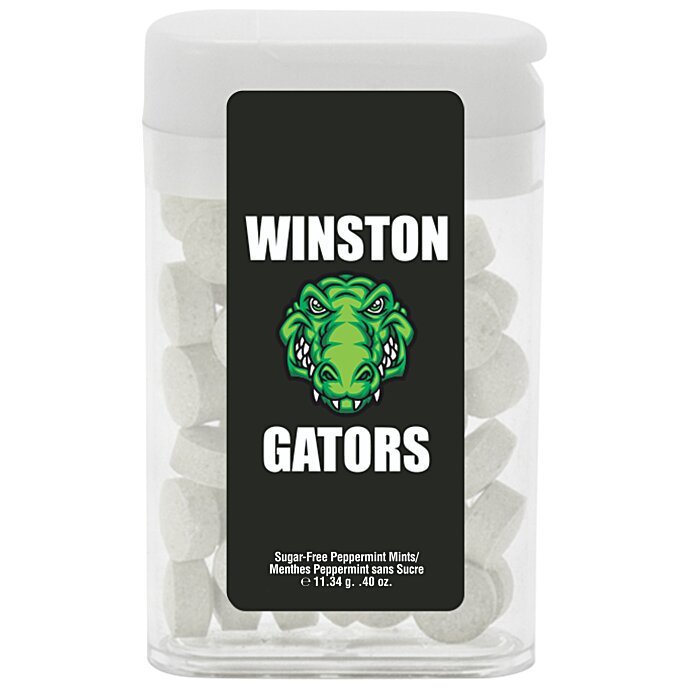 Custom Flip-Top Dispenser with Sugar-Free Mints