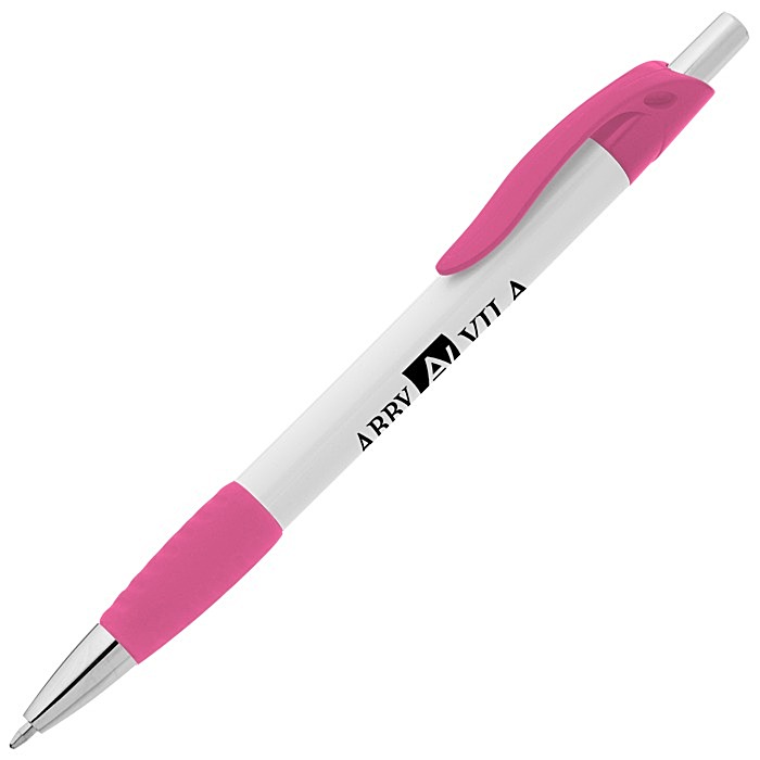 Custom Simplistic Grip Pen - White