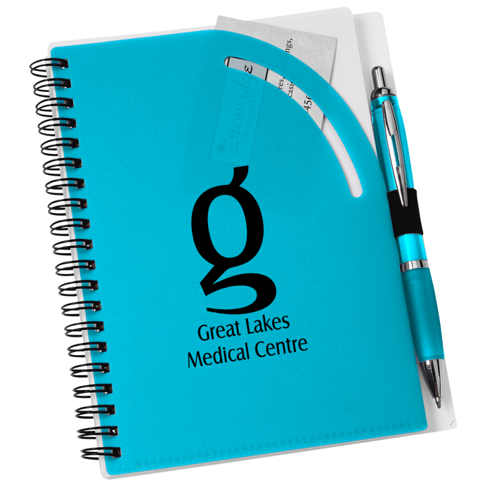 Custom Curvy Top Notebook with Pen