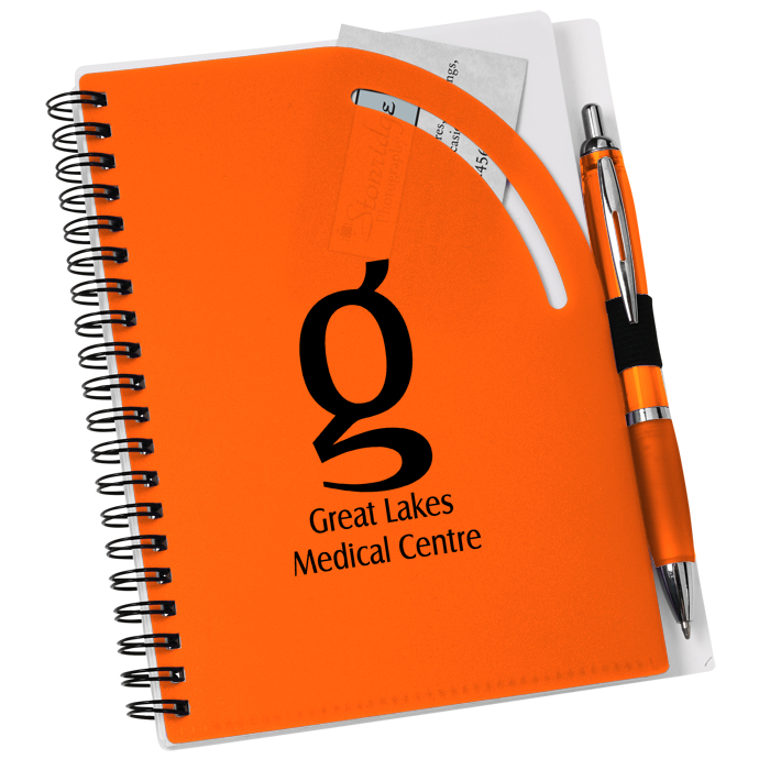 Custom Curvy Top Notebook with Pen