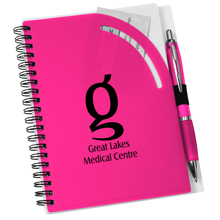 Custom Curvy Top Notebook with Pen