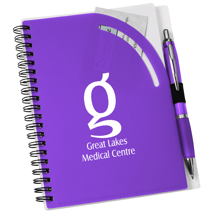 Custom Curvy Top Notebook with Pen