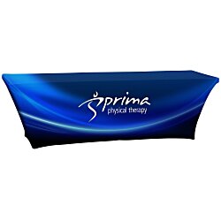 Custom Hemmed Open-Back UltraFit Table Cover - 8 feet - Full Colour