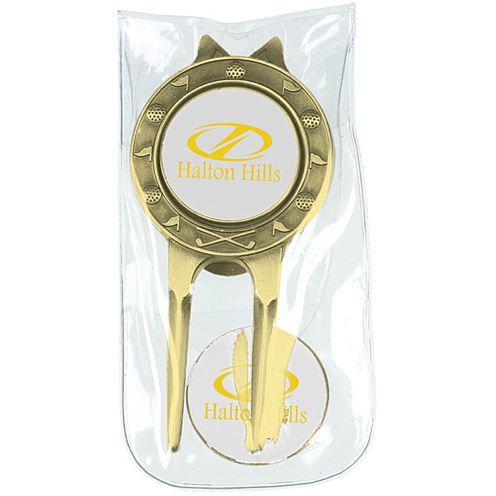 Custom Deluxe Divot Tool and Marker Set