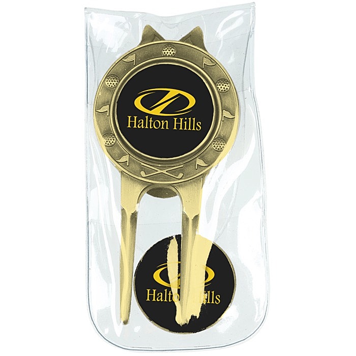 Custom Deluxe Divot Tool and Marker Set