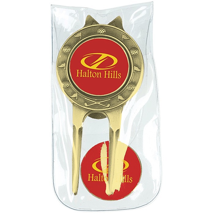 Custom Deluxe Divot Tool and Marker Set