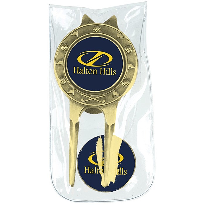 Custom Deluxe Divot Tool and Marker Set