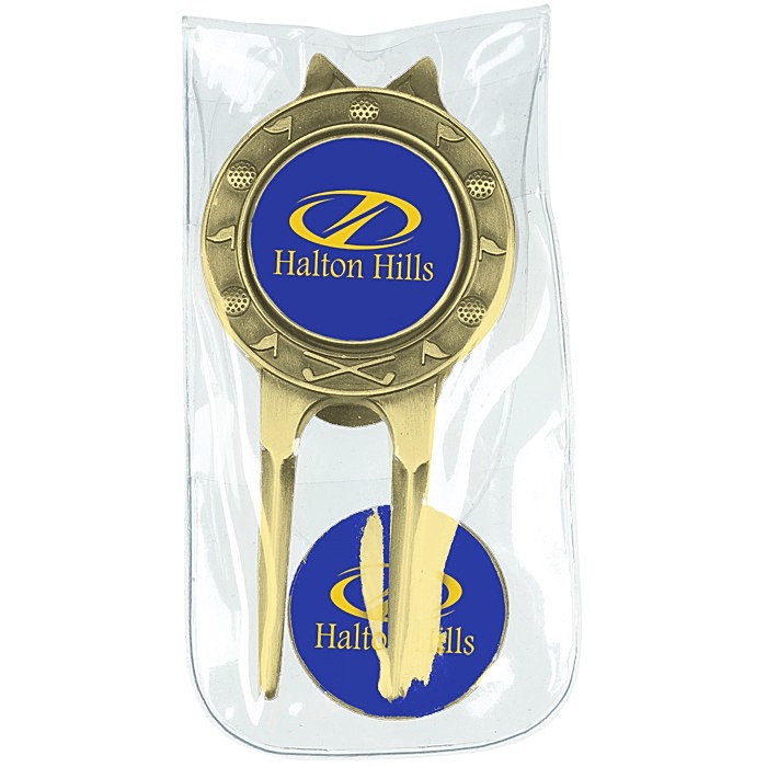 Custom Deluxe Divot Tool and Marker Set
