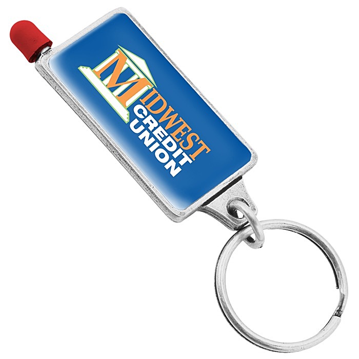Custom Domed Stylus Keychain with Colour Tip