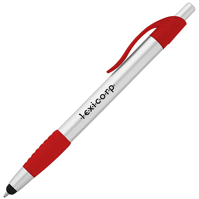 Custom Simplistic Stylus Grip Pen - Silver