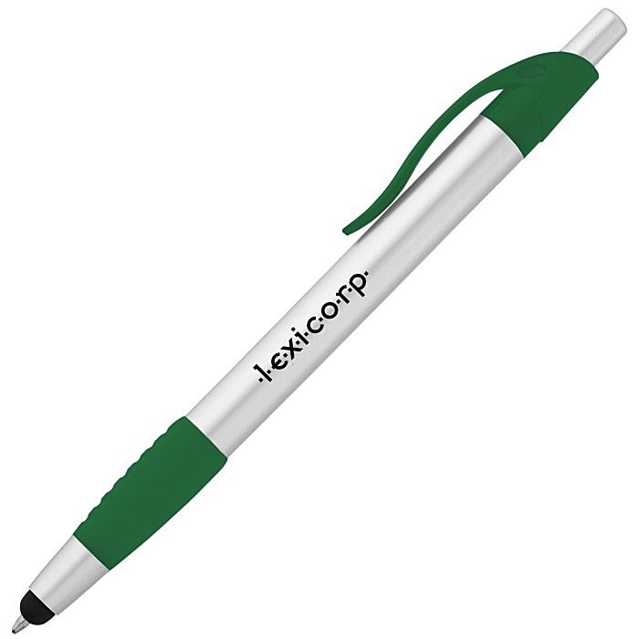 Custom Simplistic Stylus Grip Pen - Silver