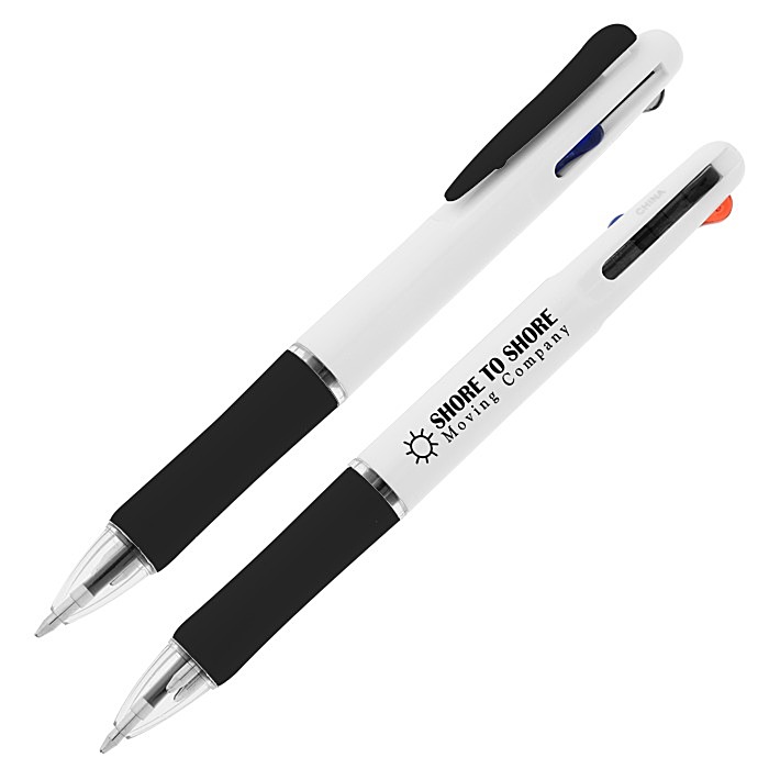 Custom Voyager Multi-Ink Pen - White