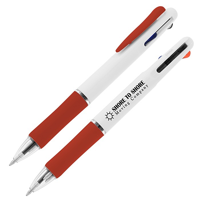 Custom Voyager Multi-Ink Pen - White