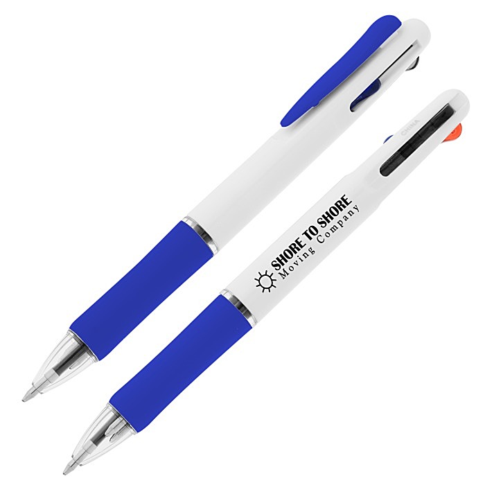 Custom Voyager Multi-Ink Pen - White