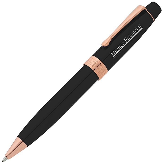 Custom Showstopper Twist Metal Pen - Rose Gold - Laser Engraved