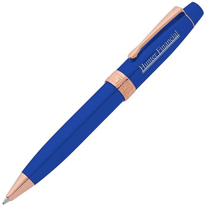Custom Showstopper Twist Metal Pen - Rose Gold - Laser Engraved