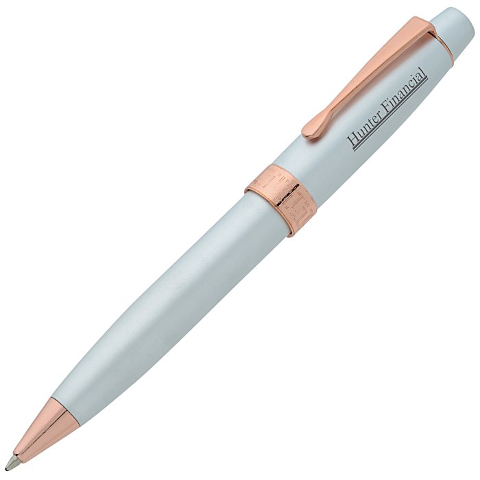 Custom Showstopper Twist Metal Pen - Rose Gold - Laser Engraved