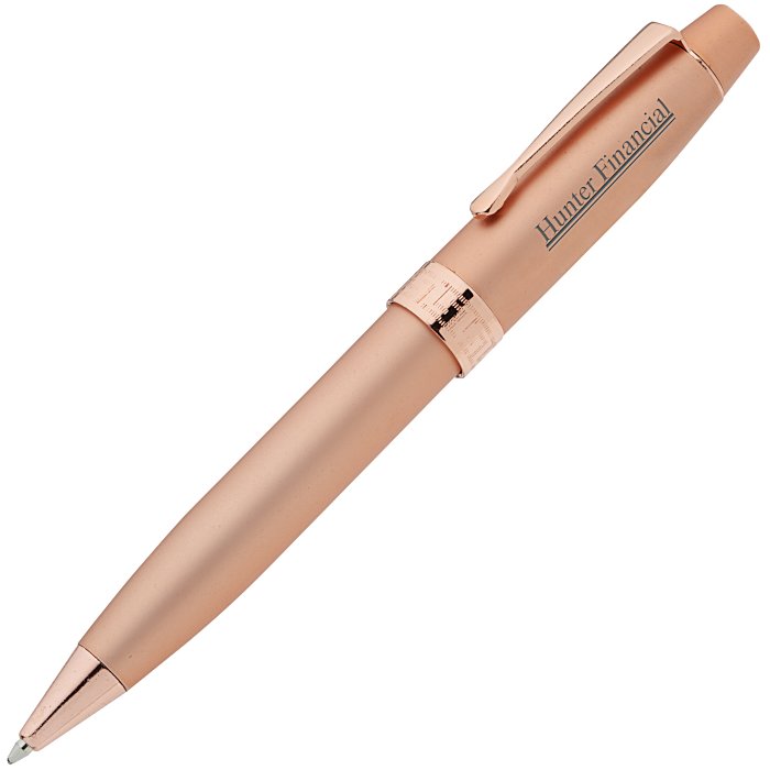 Custom Showstopper Twist Metal Pen - Rose Gold - Laser Engraved
