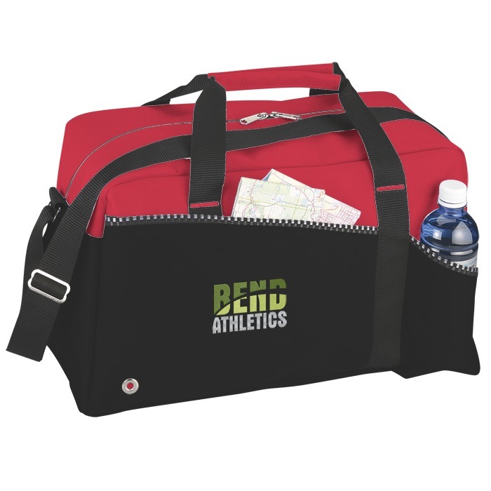Custom Two-Tone Duffel Bag - Embroidered