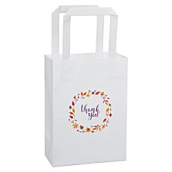Custom Flat Handle Full Colour Paper Bag - 8-1/4