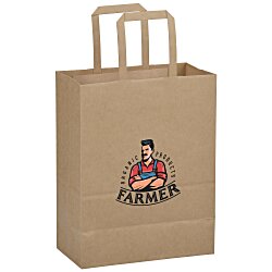 Custom Flat Handle Full Colour Paper Bag - 10-1/2