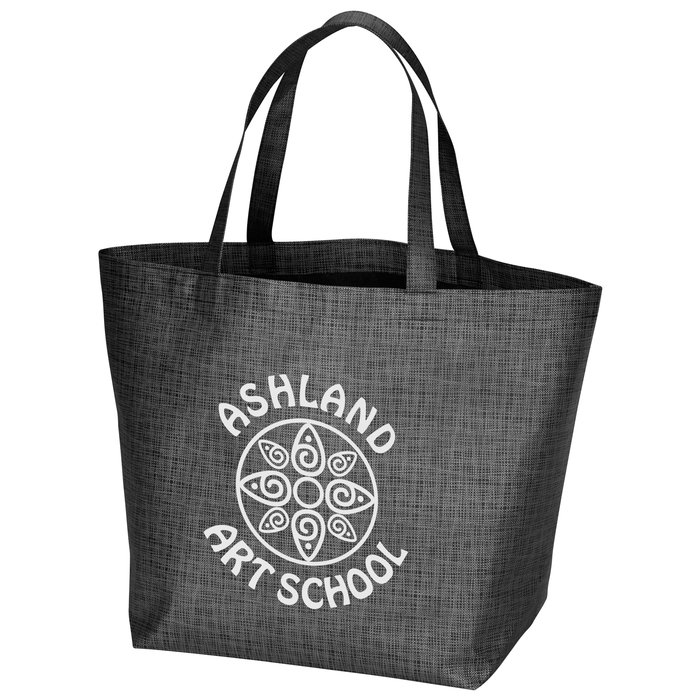 Custom Crosshatched Non-Woven Tote Bag
