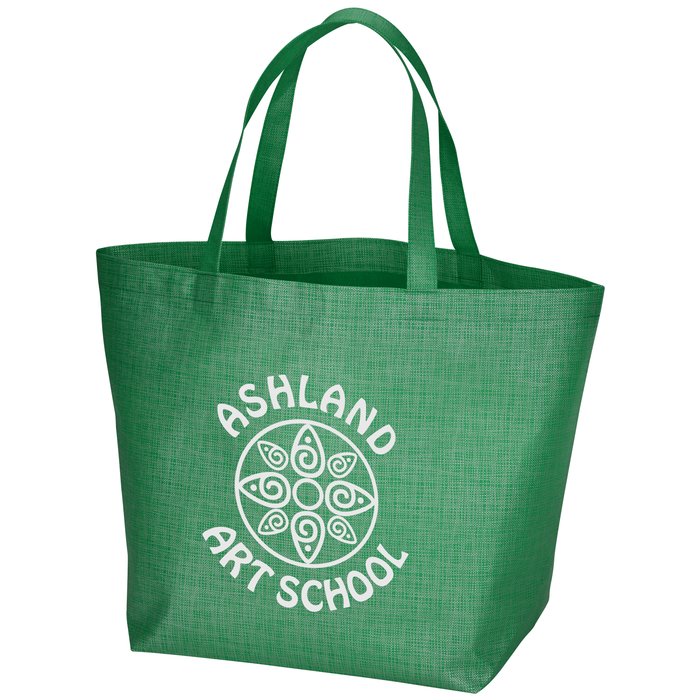 Custom Crosshatched Non-Woven Tote Bag
