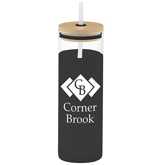 Custom Totem Glass Tumbler with Straw - 25 oz.